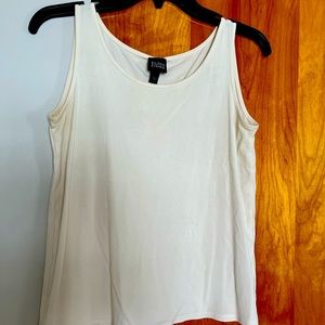 Eileen Fisher 100% silk tank. Cream/white. Size Small